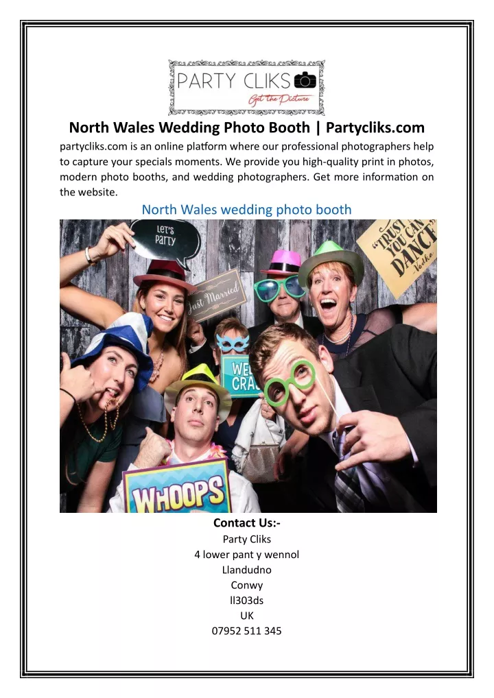 north wales wedding photo booth partycliks