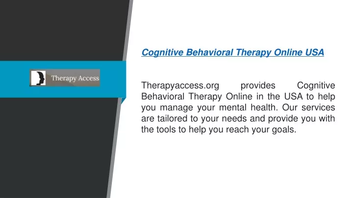cognitive behavioral therapy online