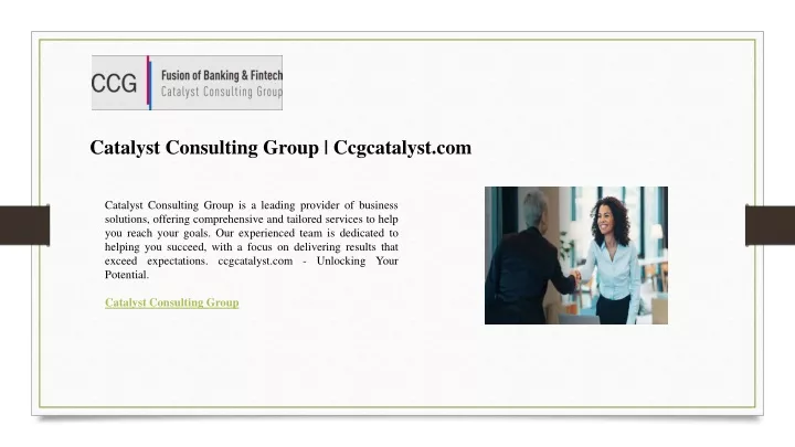 catalyst consulting group ccgcatalyst com