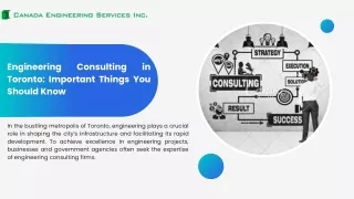 Engineering Consulting in Toronto Imp_ortant Things You Should Know