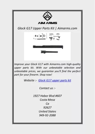 glock g17 upper parts kit aimarms com