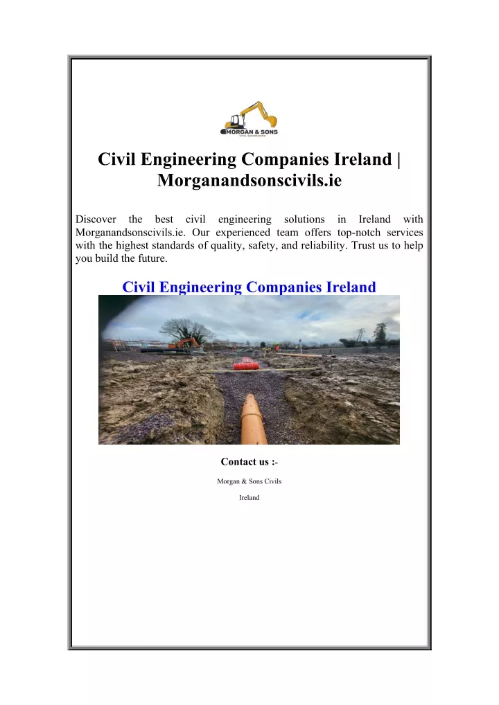civil engineering companies ireland
