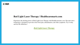 Red Light Laser Therapy  Healthcaremarts.com