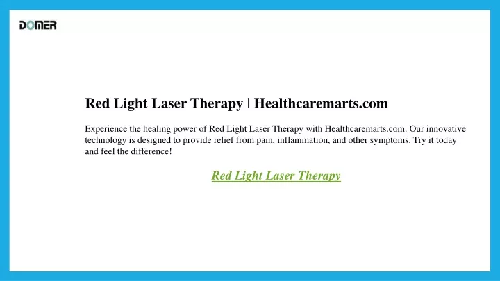 red light laser therapy healthcaremarts