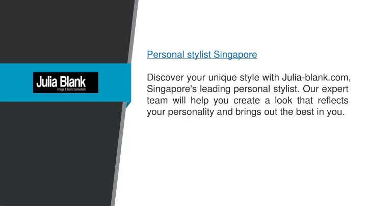 personal stylist singapore discover your unique
