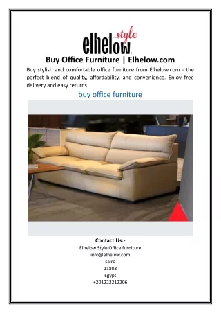 Buy Office Furniture  Elhelow