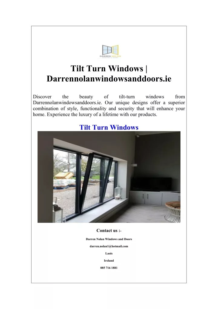 tilt turn windows darrennolanwindowsanddoors ie