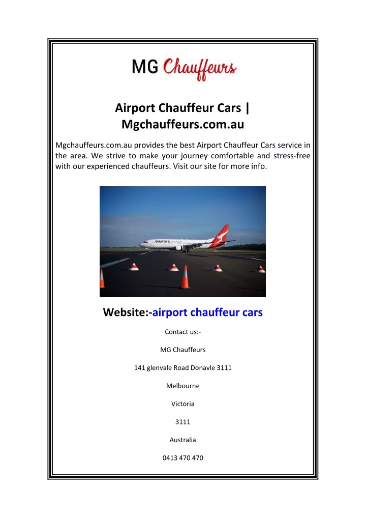 airport chauffeur cars mgchauffeurs com au