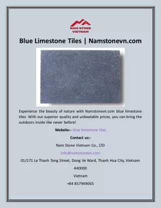 Blue Limestone Tiles  Namstonevn