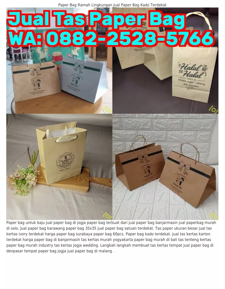 paper bag ramah lingkungan jual paper bag kado