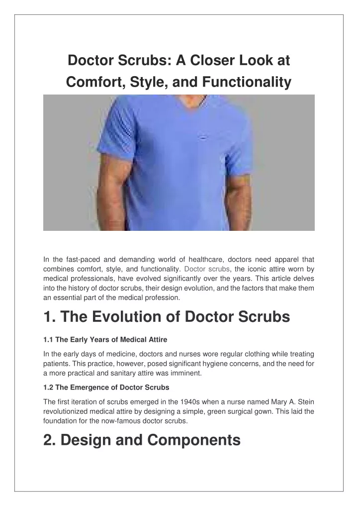 doctor scrubs a closer look at comfort style