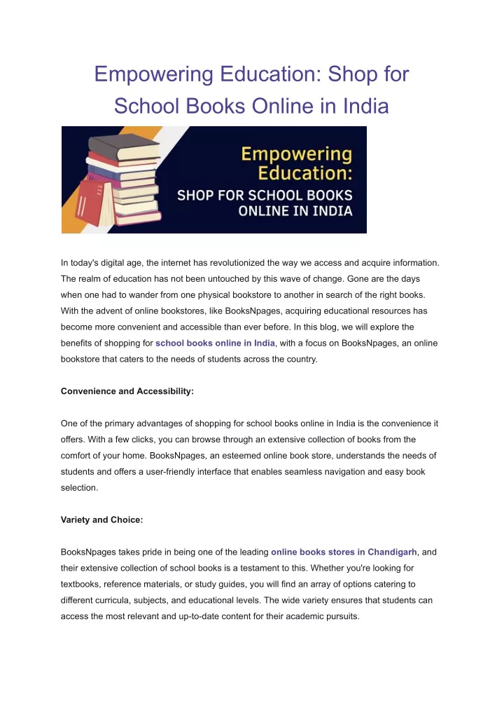empowering education shop for school books online