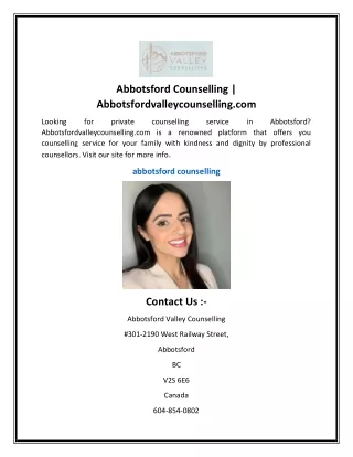 Abbotsford Counselling | Abbotsfordvalleycounselling.com