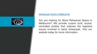 Rehearsal Rooms Melbourne  Wwave.com.au