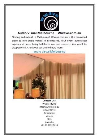 Audio Visual Melbourne Wwave.com