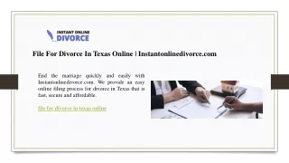 file for divorce in texas online