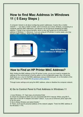 pdf How to find Mac Address in Windows 11