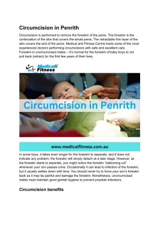 Circumcision in Penrith