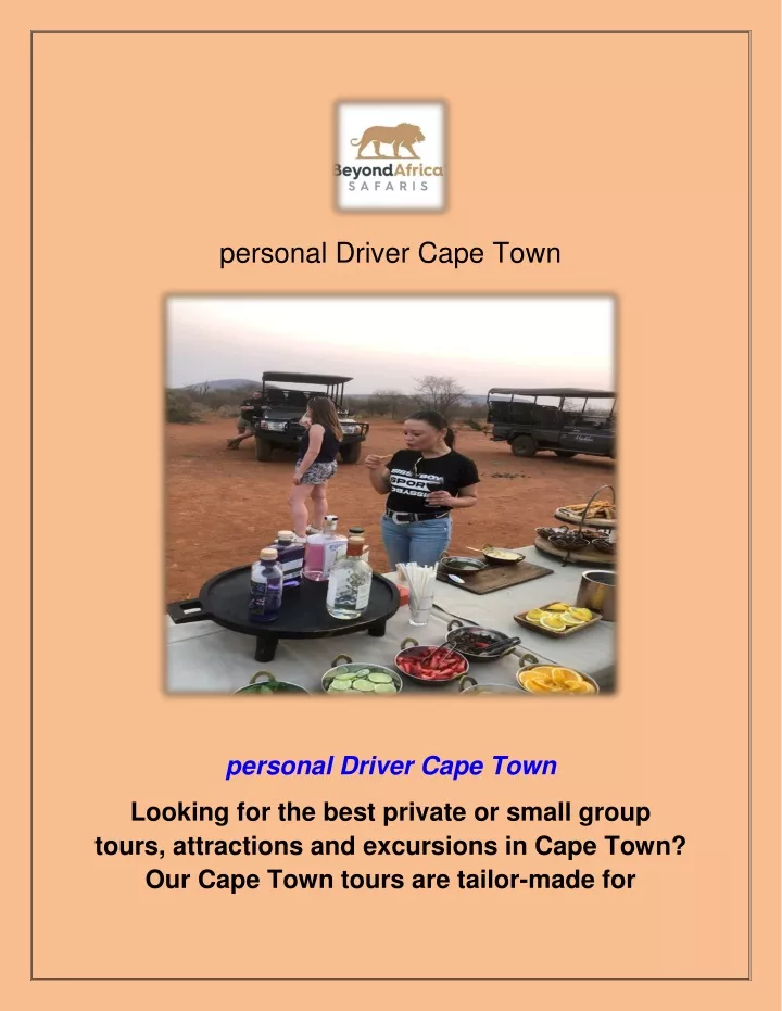 personal driver cape town