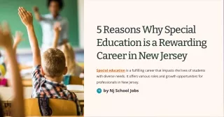 5 Reasons Why Special Education is a Rewarding Career