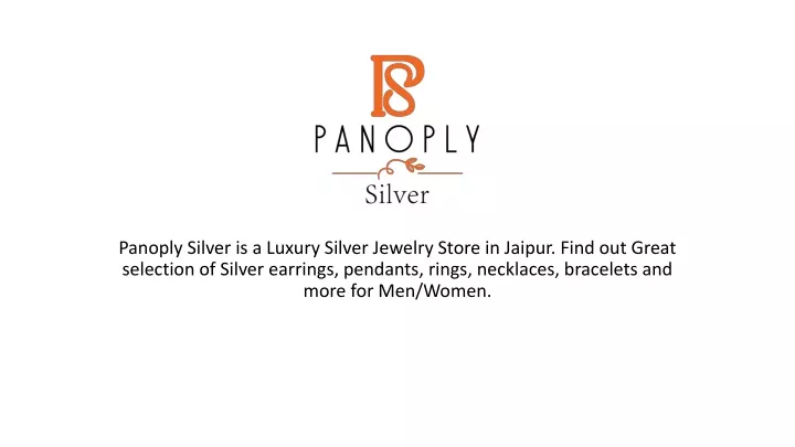 panoply silver is a luxury silver jewelry store