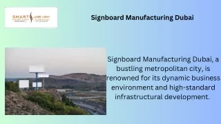Signboard Manufacturing Dubai
