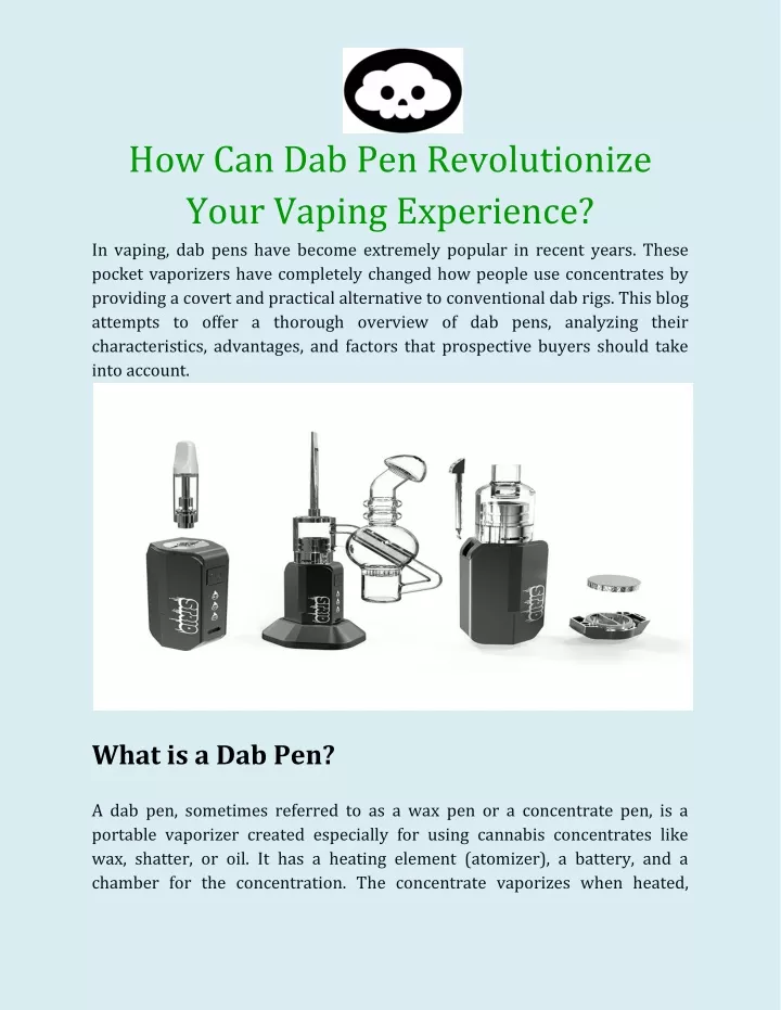 how can dab pen revolutionize your vaping