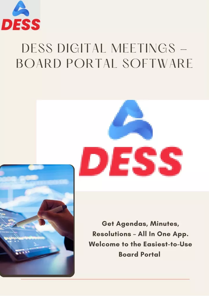 dess digital meetings board portal software