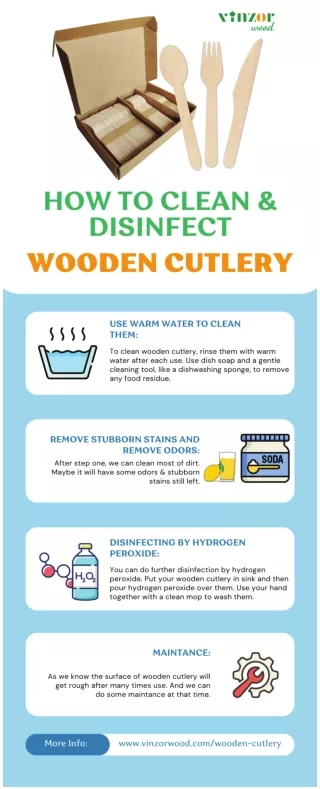How to Clean & Disinfect Wooden Cutlery [Infographic]
