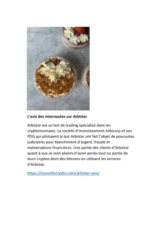 L’avis des internautes sur Arbistar