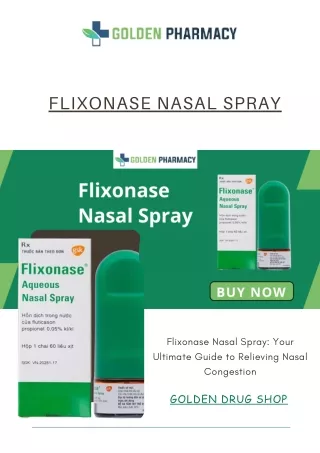 Flixonase Nasal Spray - Relief from Allergies and Congestion