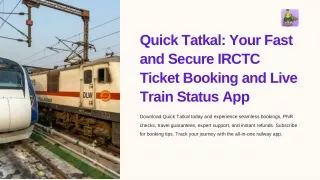 Track Train Live: Instant Live Train Status Updates