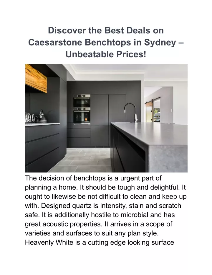 discover the best deals on caesarstone benchtops