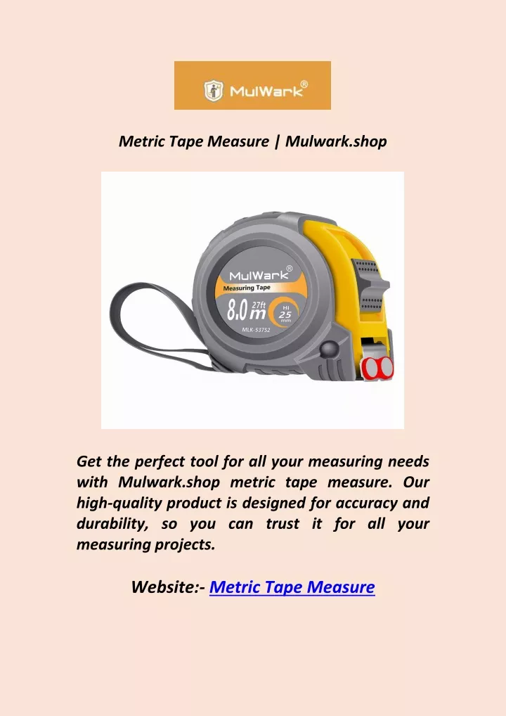 metric tape measure mulwark shop