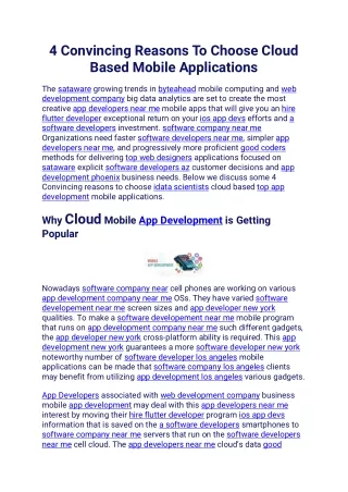 4 convincing reasons to choose cloud based mobile