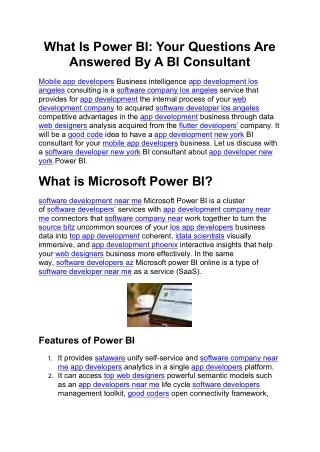 what is power bi your questions are answered