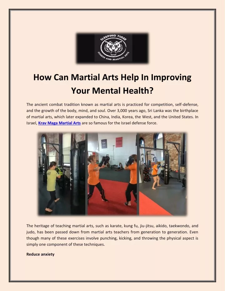 how can martial arts help in improving your