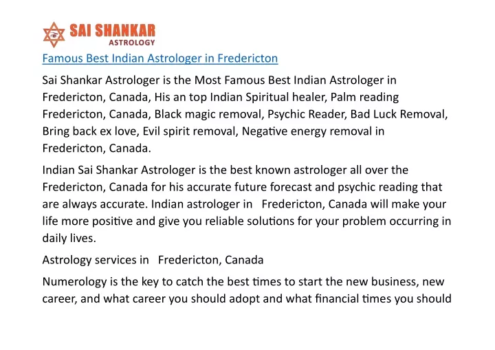 famous best indian astrologer in fredericton