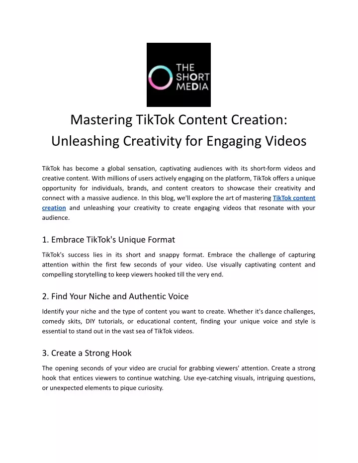mastering tiktok content creation unleashing