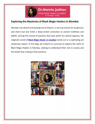 Exploring the Mysteries of Black Magic Healers in Mumbai