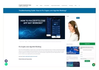 How to Fix Crypto.com App Not Working?