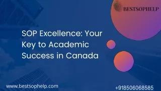 sop excellence : your key to academic success in canada
