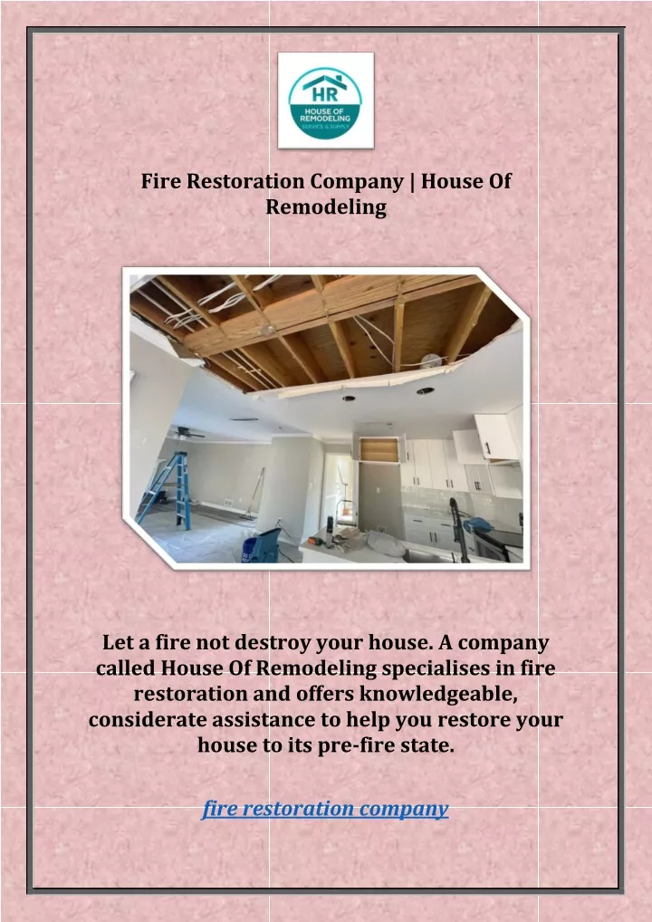 fire restoration company house of remodeling