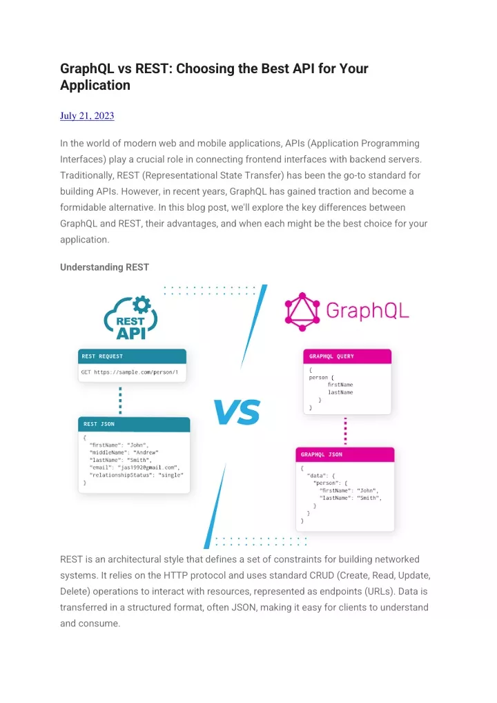 graphql vs rest choosing the best api for your