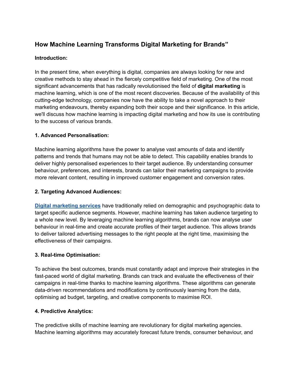 PPT - How Machine Learning Transforms Digital Marketing for Brands ...