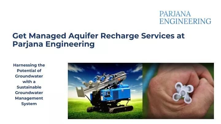 get managed aquifer recharge services at parjana