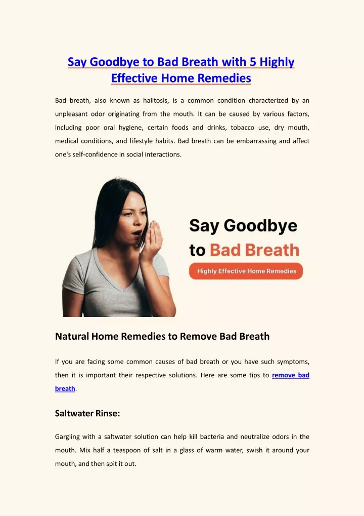 say goodbye to bad breath with 5 highly effective