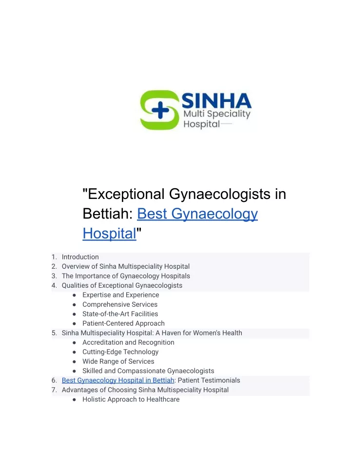 exceptional gynaecologists in bettiah best