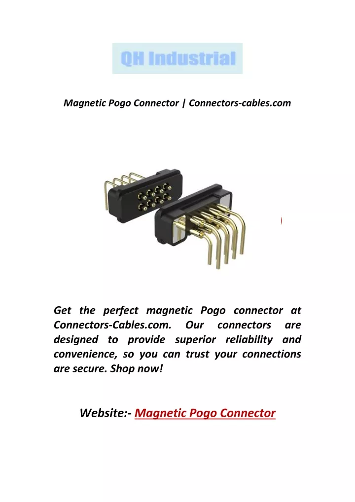 magnetic pogo connector connectors cables com
