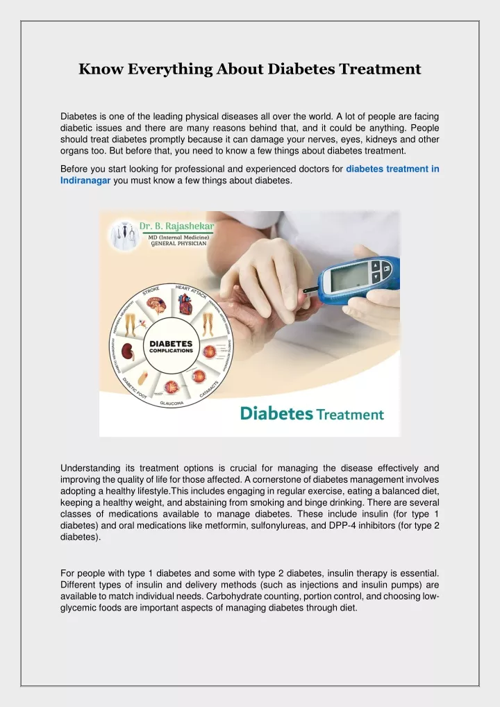 know everything about diabetes treatment